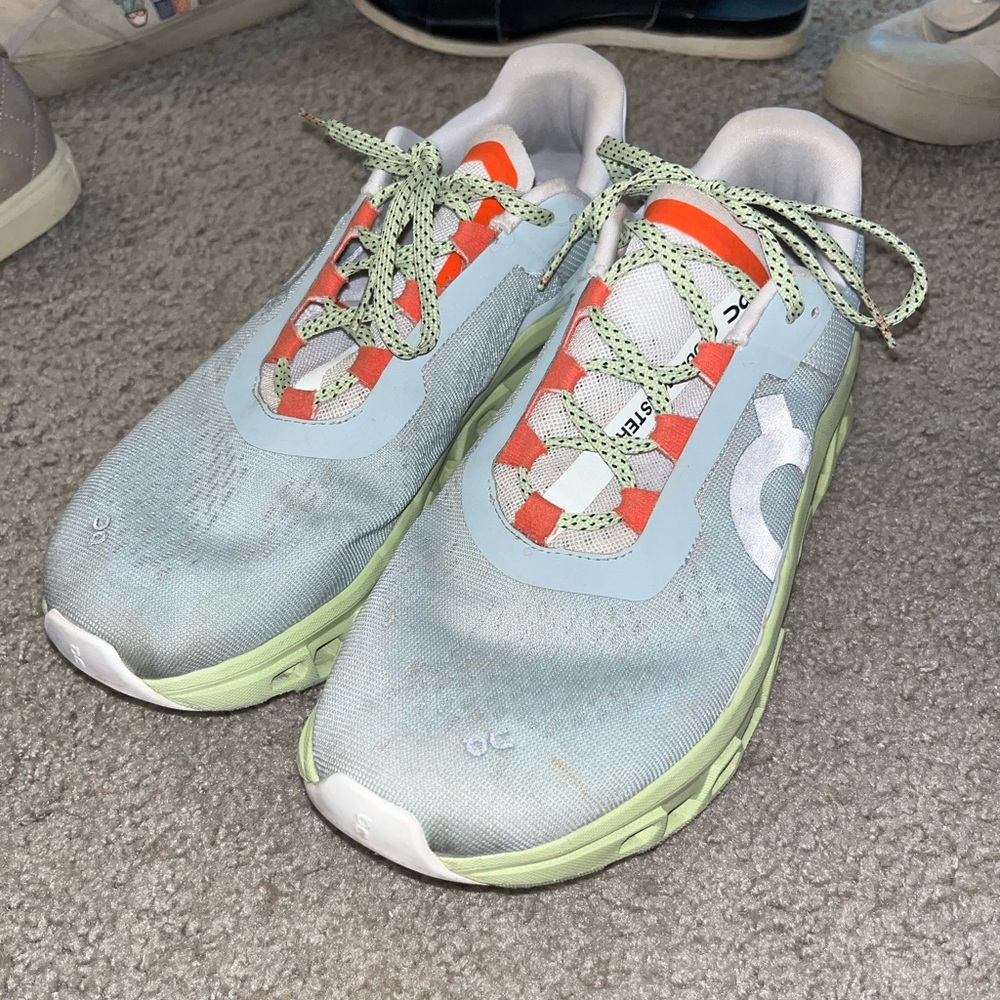 On Running Sneakers in Light Blue and Green